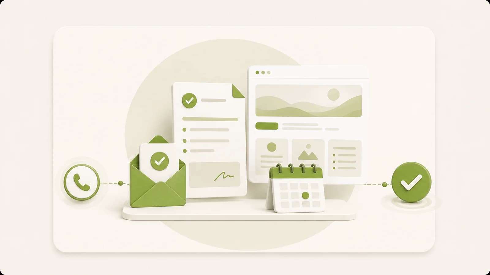 Flat illustration of a follow-up message on a phone
